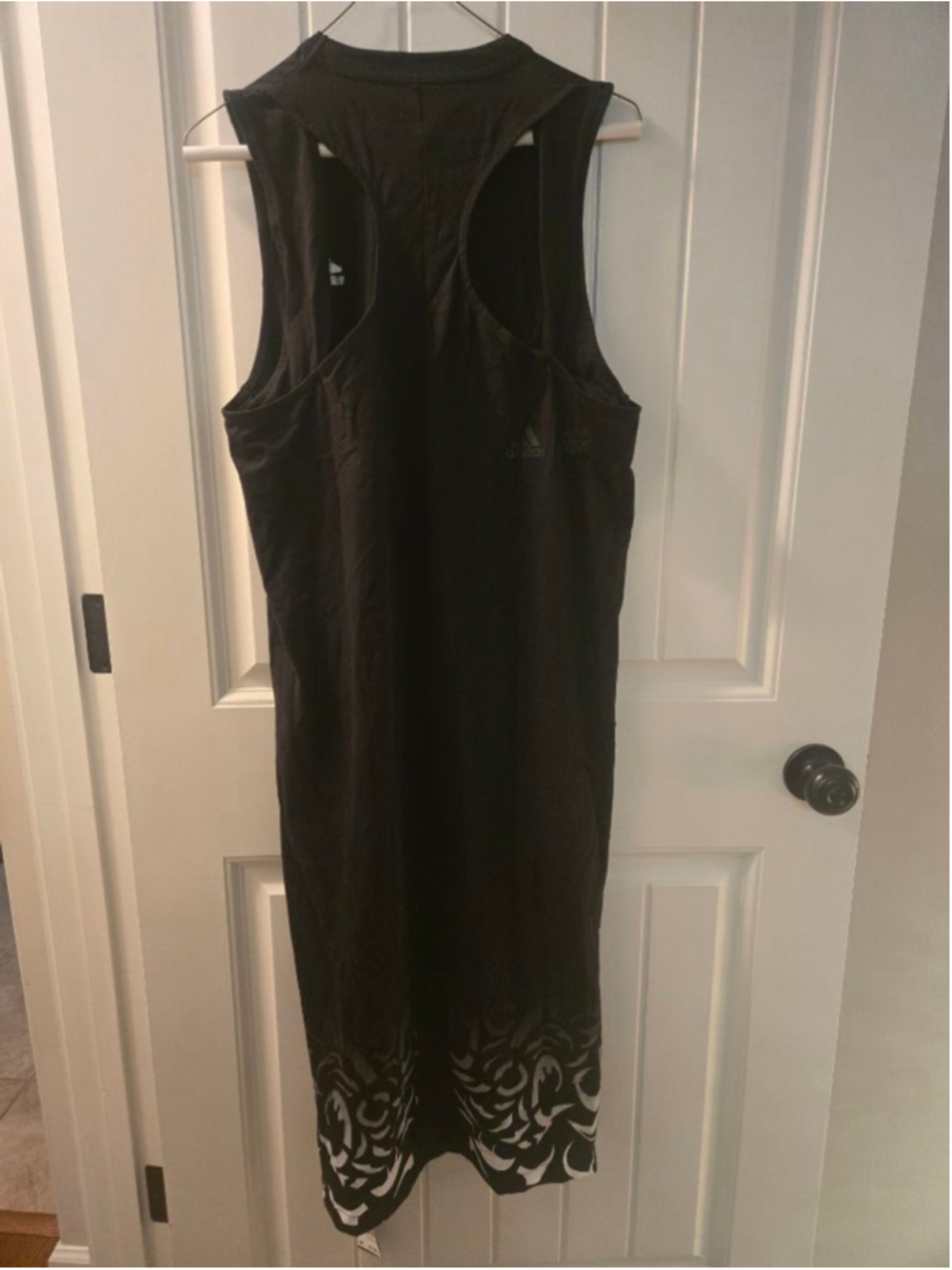 Women's Adidas Black Panther Black White Midi Dress M - Picture 3 of 5